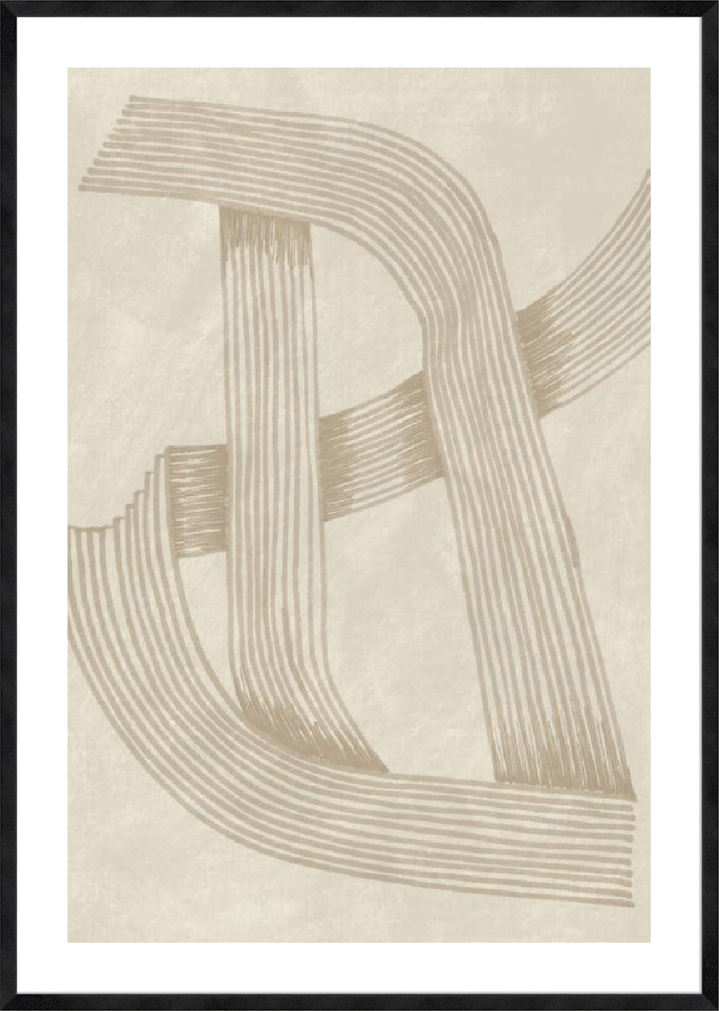 Abstract Sophisticated Line II - 5cm White Border