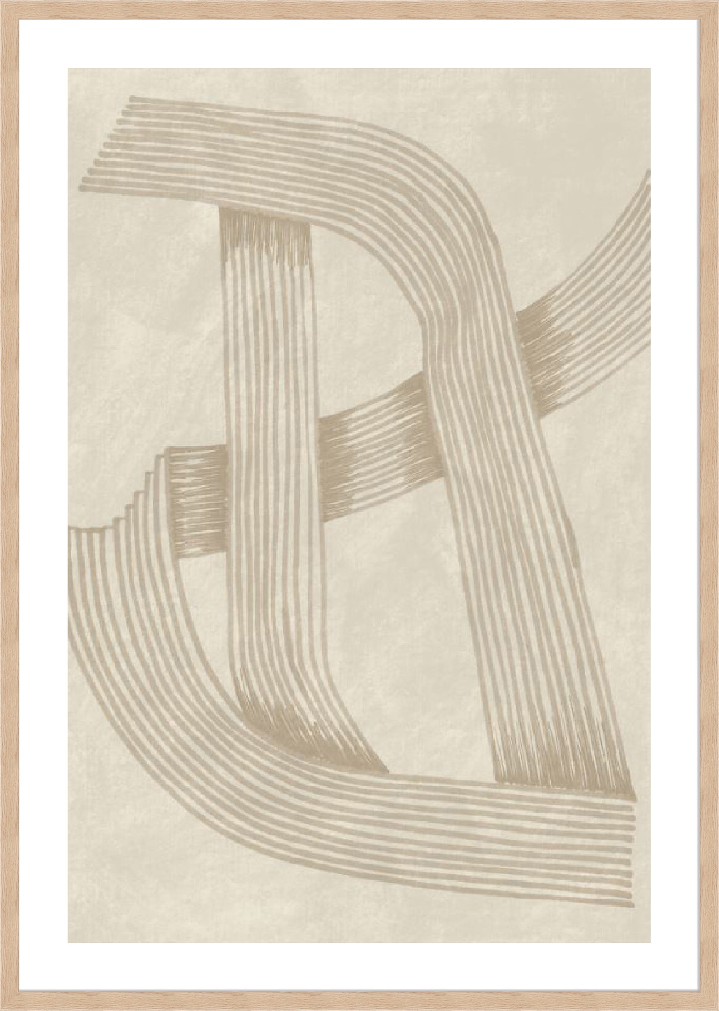 Abstract Sophisticated Line II - 5cm White Border