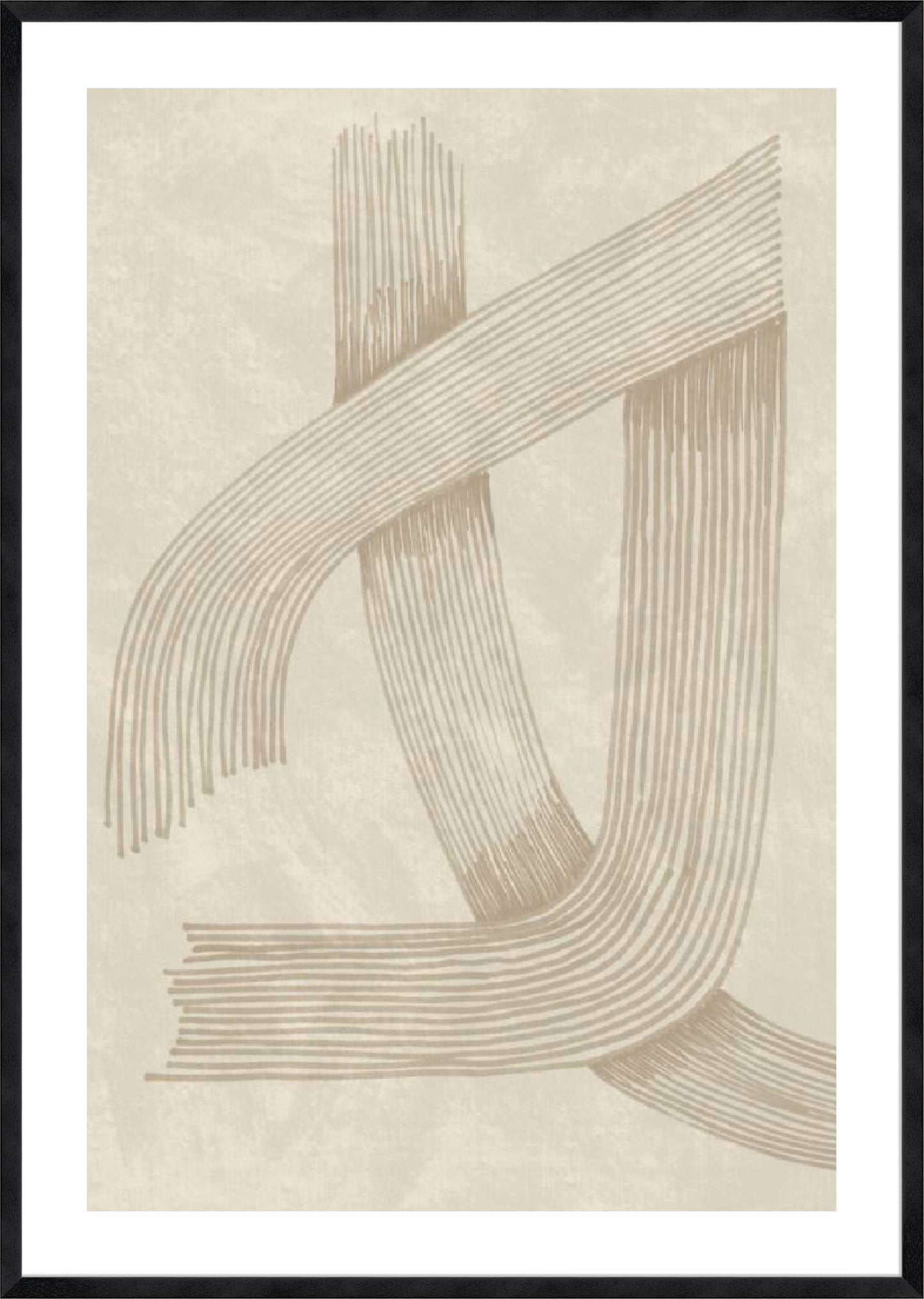 Abstract Sophisticated Line I - 5cm White Border