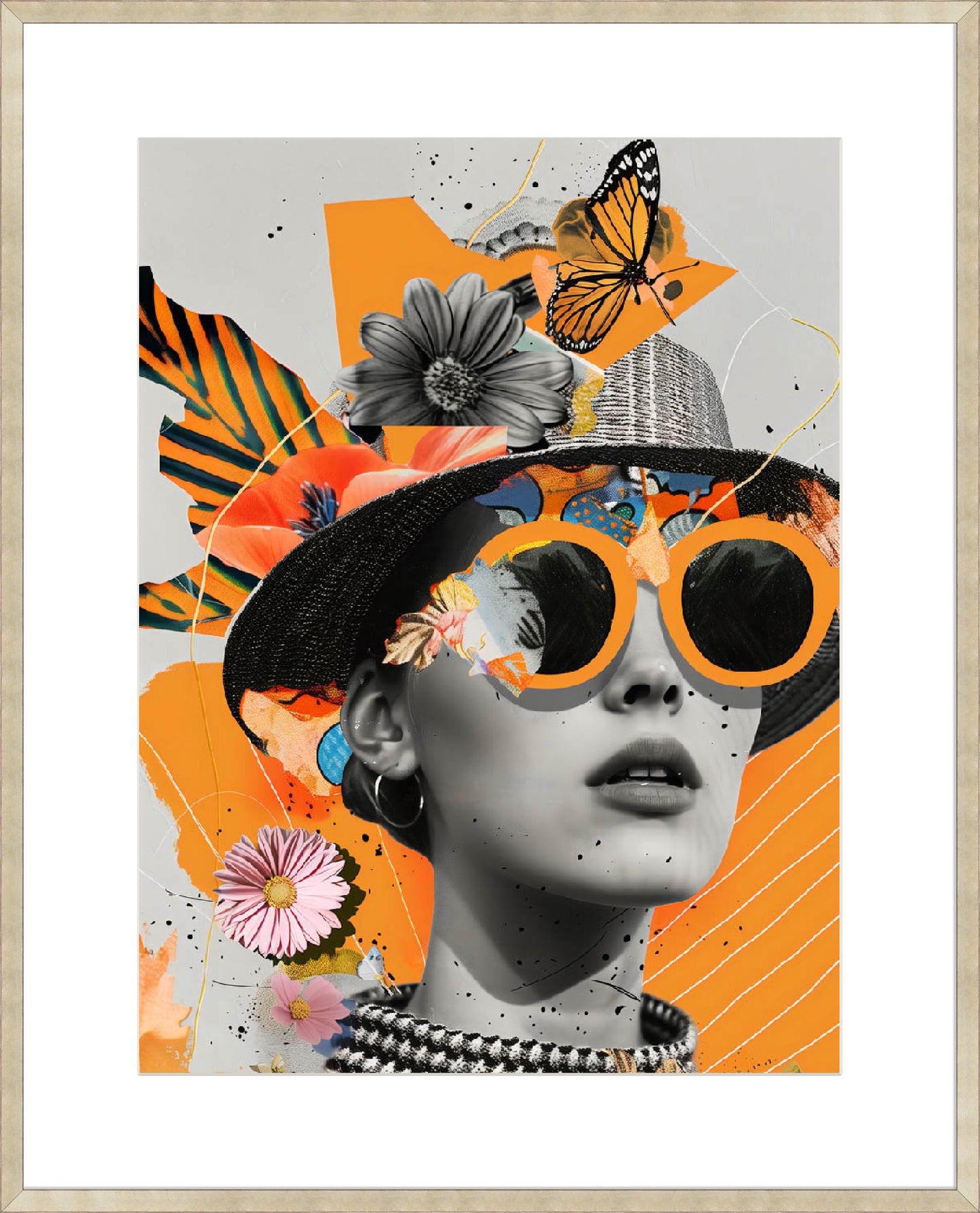 Collage Girl - 10cm Mount Board