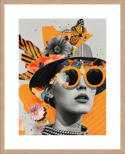 Collage Girl - 10cm Mount Board