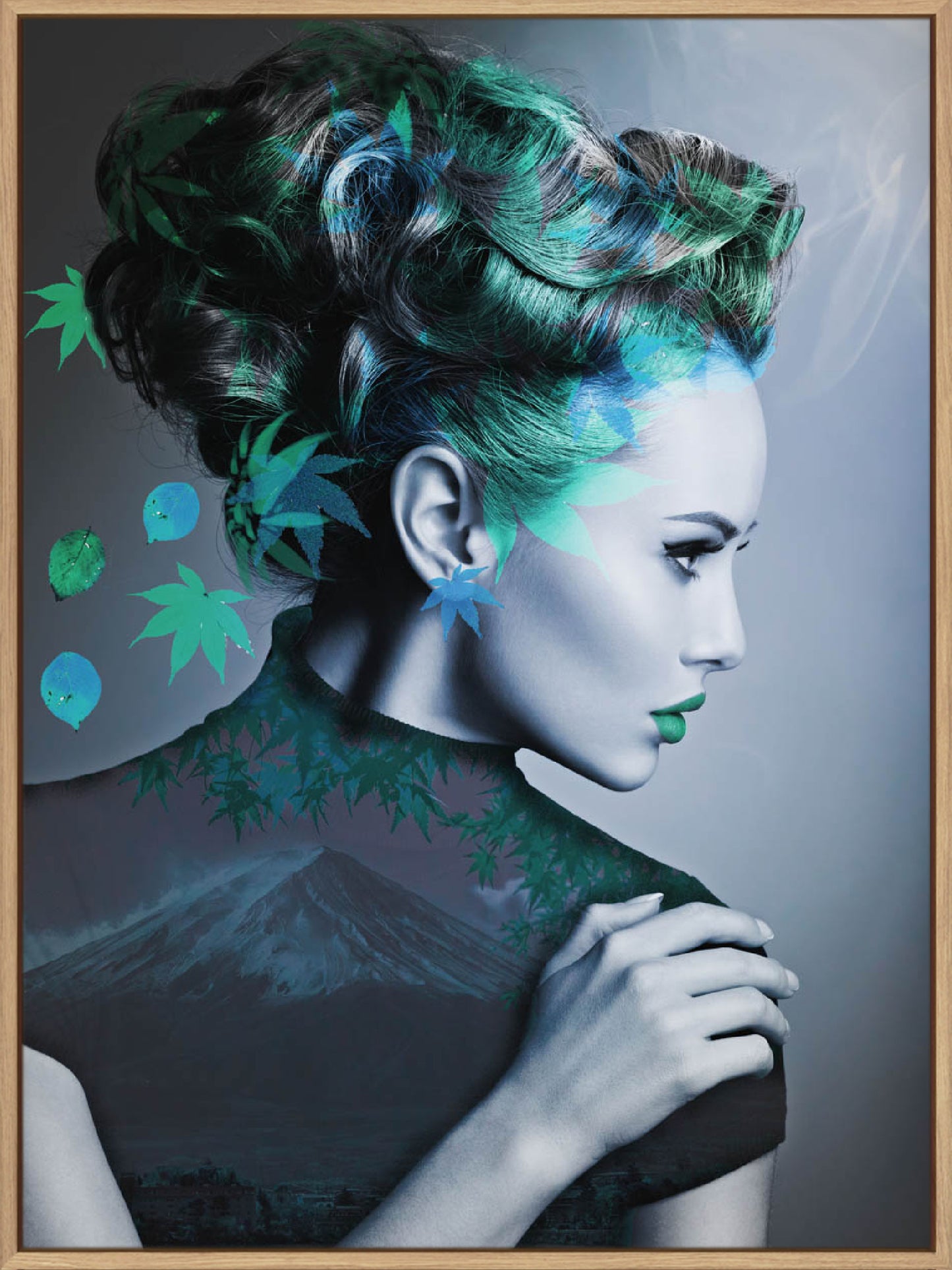 Green with Leaves - Canvas