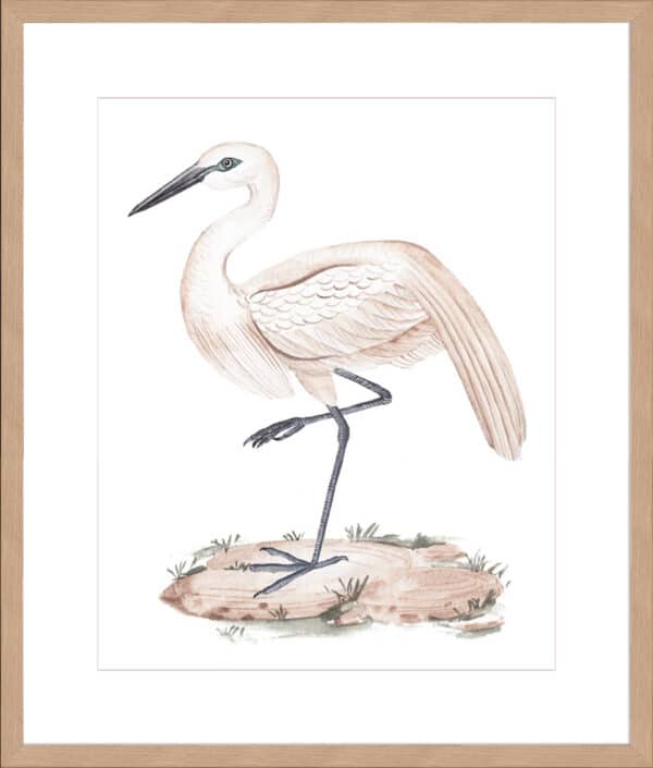 A White Heron III - 10cm Mount Board