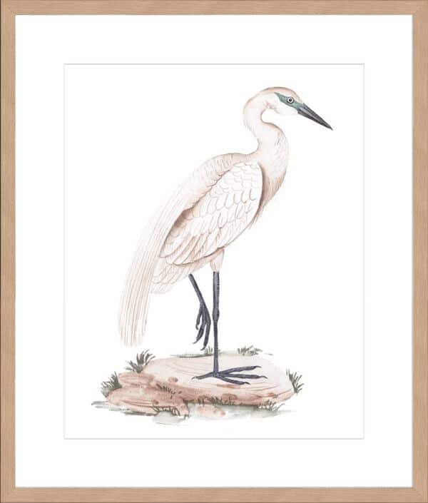 A White Heron IV - 10cm Mount Board