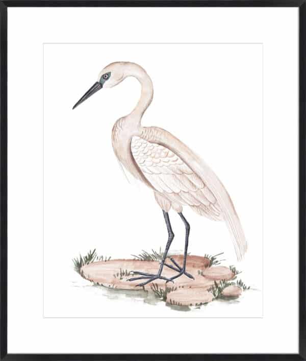 A White Heron I - 10cm Mount Board - Image 2