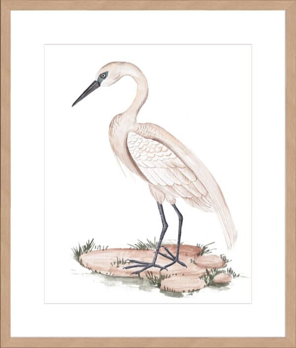 A White Heron I - 10cm Mount Board