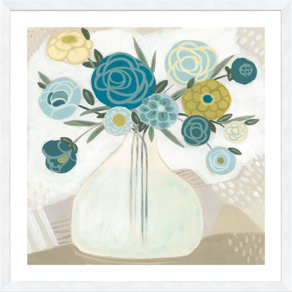 Blue Bohemian Bouquet II - 5cm White Border - Image 2