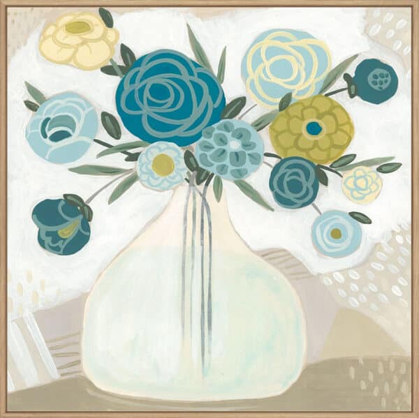 Blue Bohemian Bouquet II - Canvas