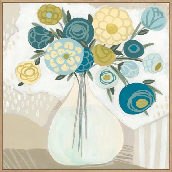 Blue Bohemian Bouquet I - Canvas