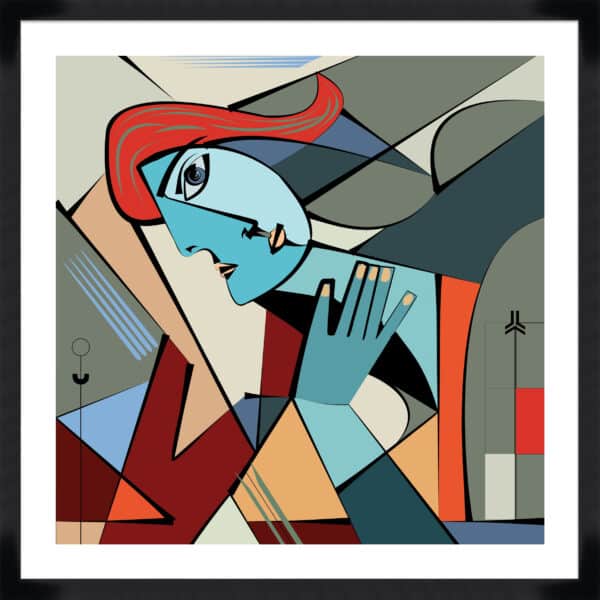 Colorful Cubism - 5cm White Border