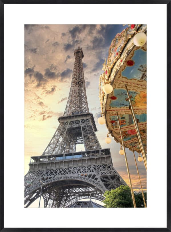 Eiffel Tower and Carousel - 10cm Mount Board - Image 3