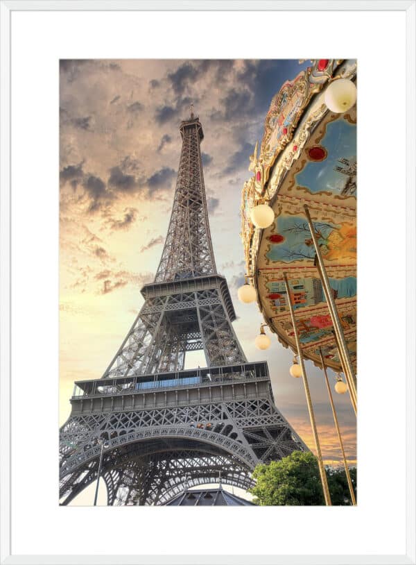 Eiffel Tower and Carousel - 10cm Mount Board - Image 2