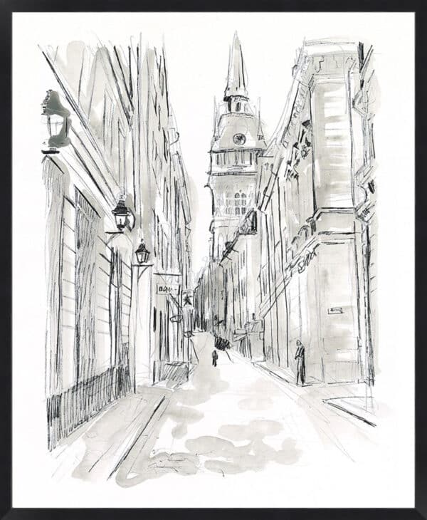 European City Sketch III - Framed to Edge - Image 3