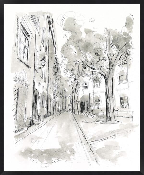 European City Sketch II - Framed to Edge - Image 3