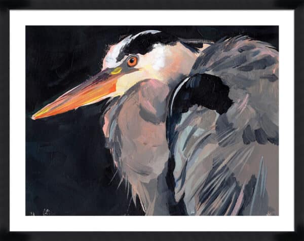 Great Heron II - 5cm White Border