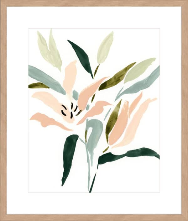 Lily Abstracted II - 10cm Mount Board