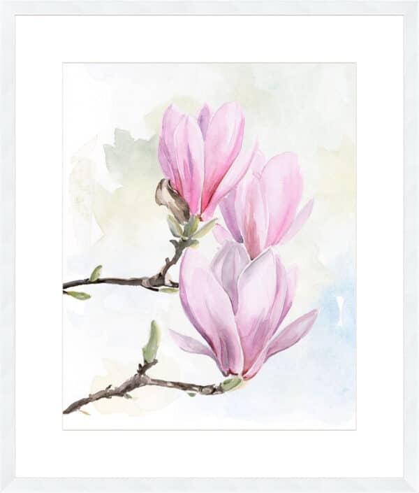 Magnolia Blooms I - 10cm Mount Board