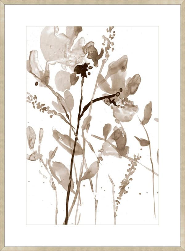 Neutral Floral Overlay II - 10cm Mount Board