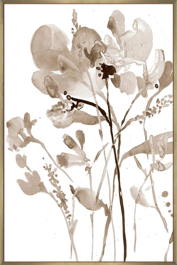 Neutral Floral Overlay I - Canvas