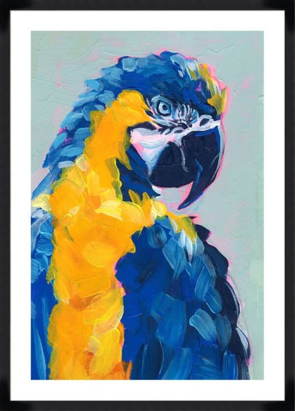 Pop Art Parrot II - 5cm White Border - Image 2