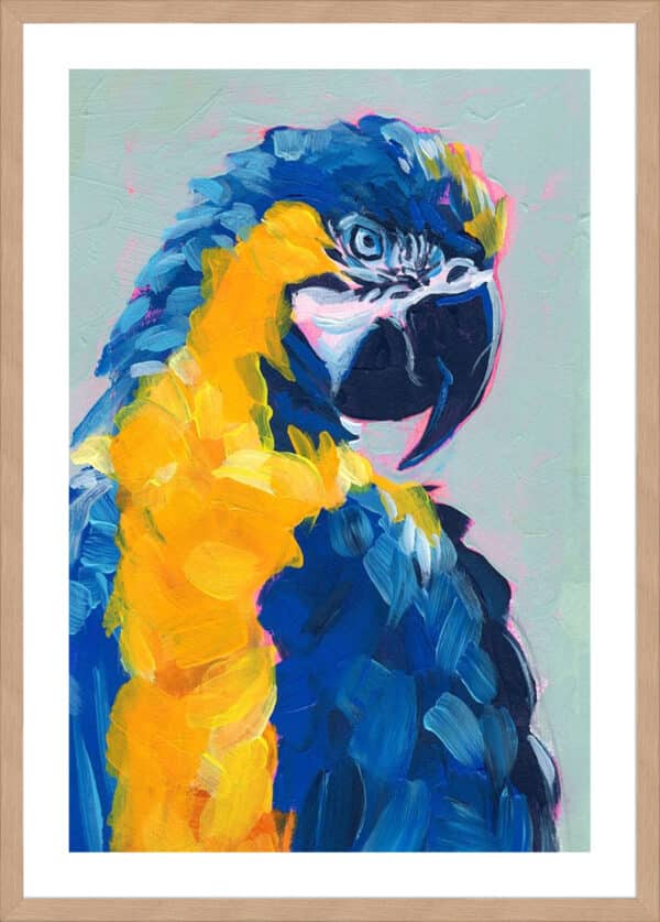 Pop Art Parrot II - 5cm White Border - Image 3