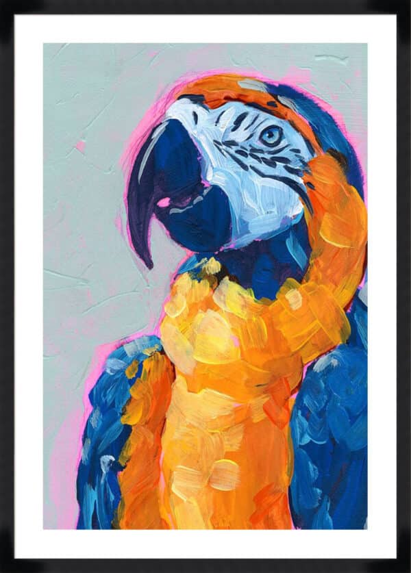 Pop Art Parrot I - 5cm White Border - Image 3