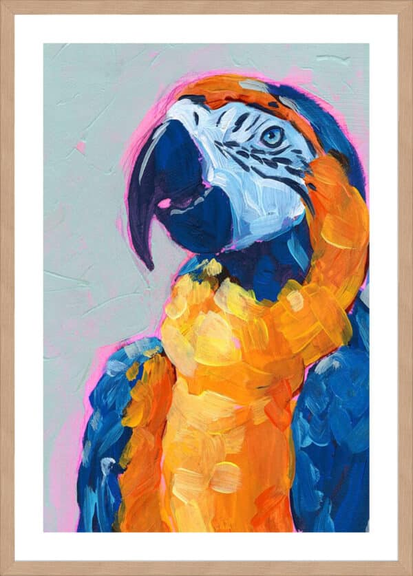 Pop Art Parrot I - 5cm White Border - Image 2