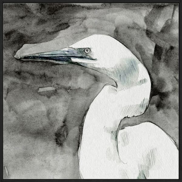 Solemn Egret II - Canvas