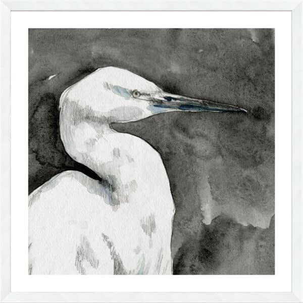 Solemn Egret I - 5cm White Border - Image 2