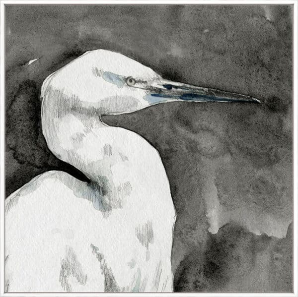 Solemn Egret I - Canvas - Image 2