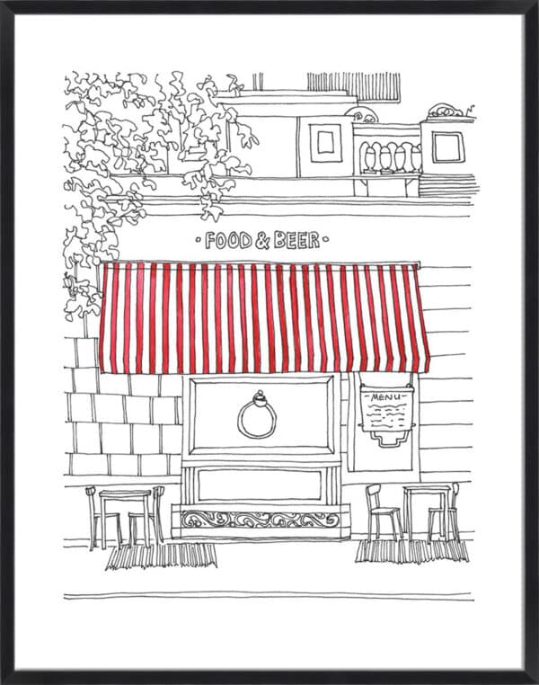 Striped Awning II - 5cm White Border - Image 3