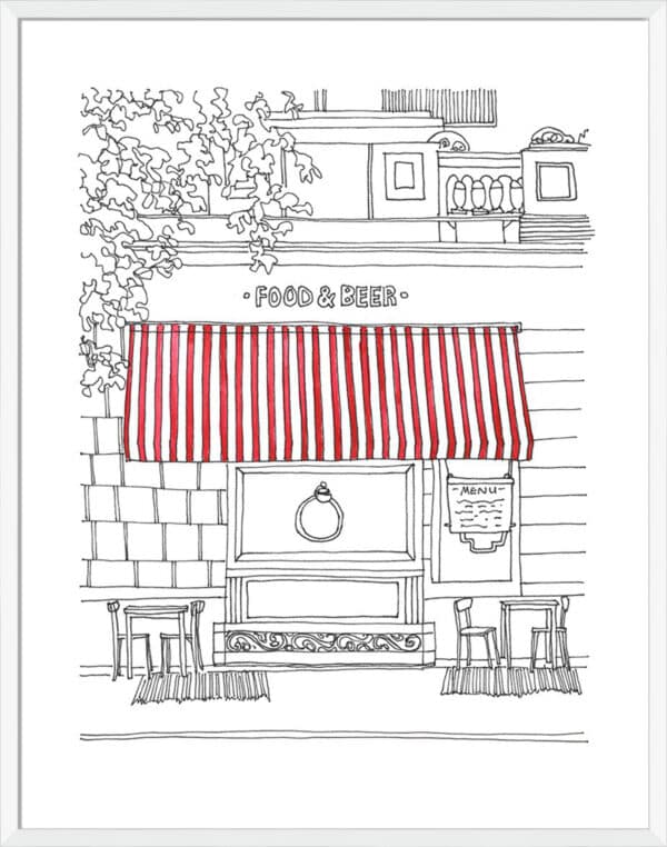 Striped Awning II - 5cm White Border - Image 2