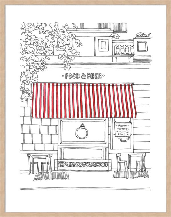 Striped Awning II - 5cm White Border - Image 4