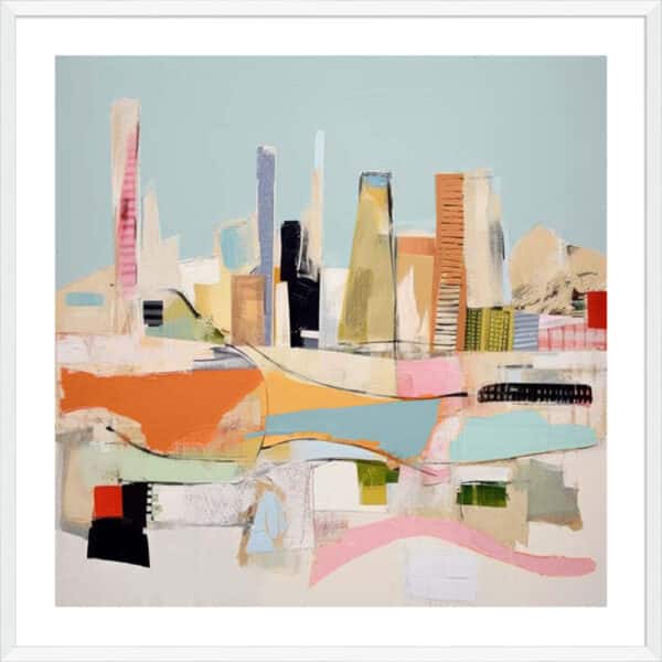 Vibrant Abstract City II - 5cm White Border - Image 3