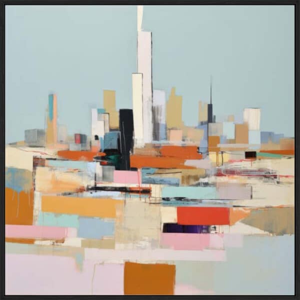 Vibrant Abstract City I - Canvas - Image 4