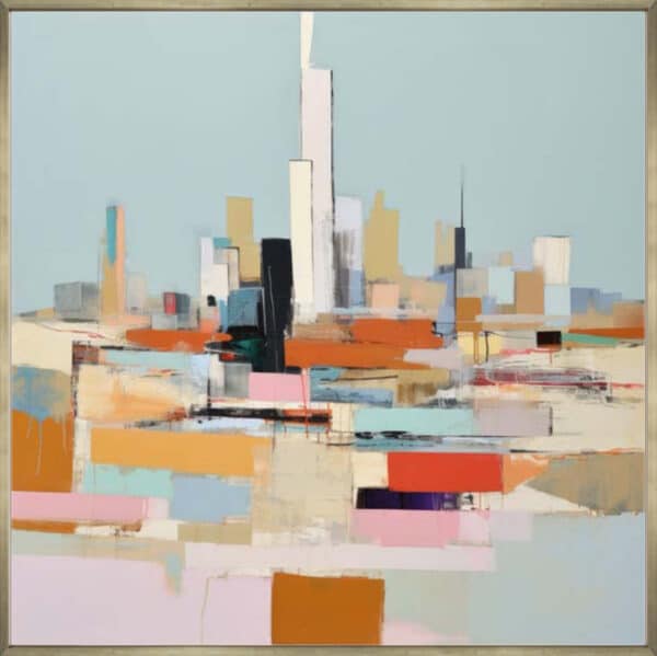 Vibrant Abstract City I - Canvas - Image 3