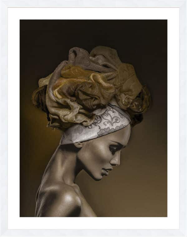 Woman in Thought, Gold - 5cm White Border - Image 2