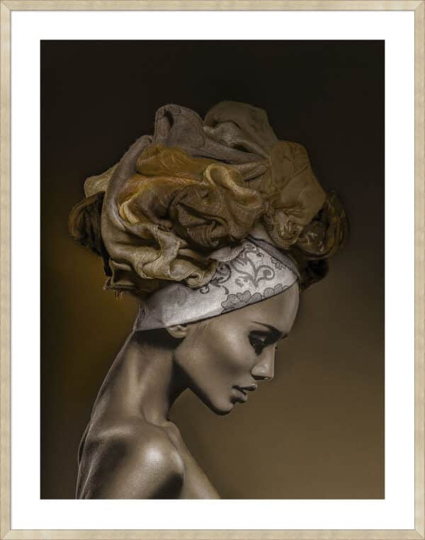 Woman in Thought, Gold - 5cm White Border - Image 3