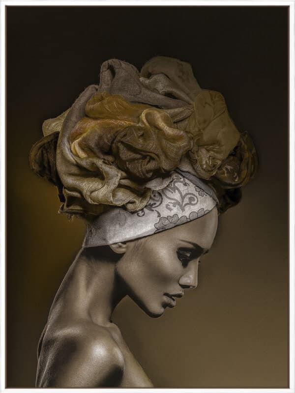 Woman in Thought, Gold - Canvas - Image 2