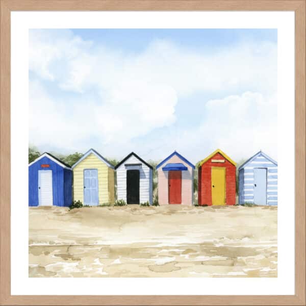 Beach Boxes I - 5cm White Border