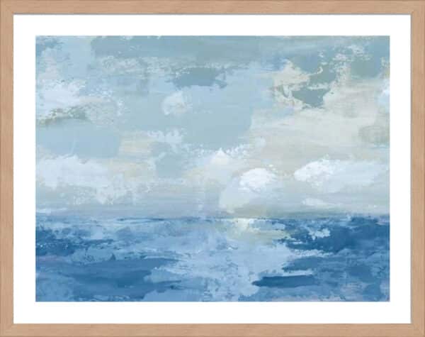 Silver Blue Sea - 5cm White Border