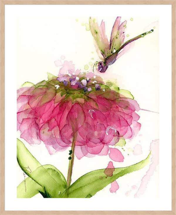 Dragonfly and Zinnia - 5cm White Border - Image 6