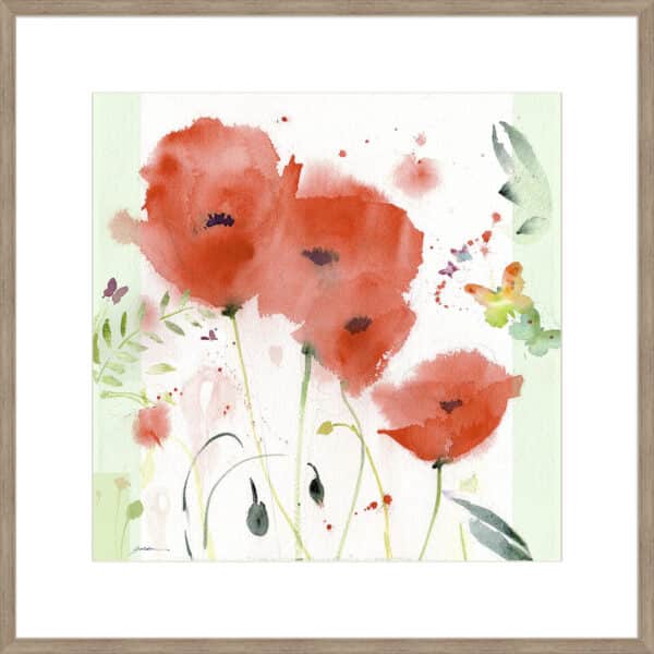 Poppies Chinoise - 10cm Mount Board