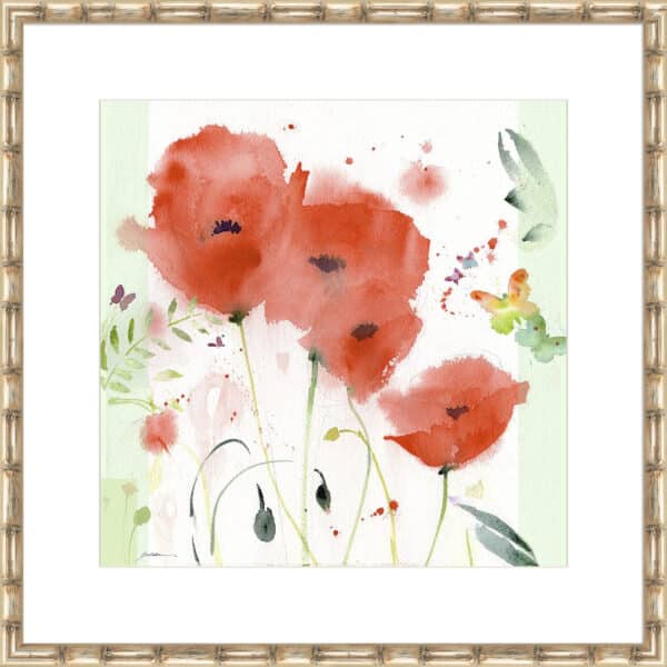 Poppies Chinoise - 10cm Mount Board - Image 5