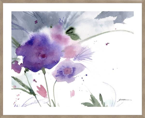 Purple Cloud Garden - 5cm White Border