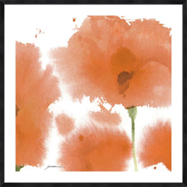 Red Orange Poppies - 5cm White Border - Image 2