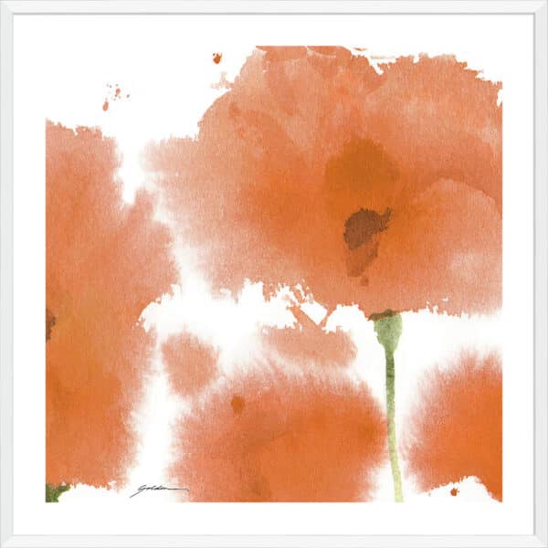 Red Orange Poppies - 5cm White Border - Image 3