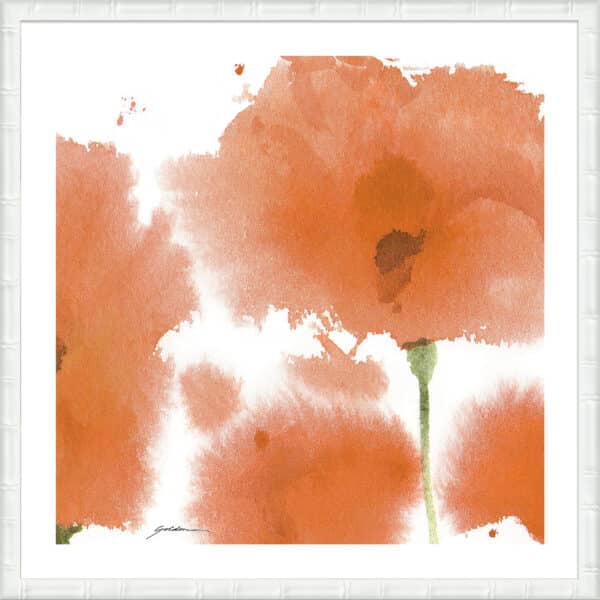 Red Orange Poppies - 5cm White Border - Image 5