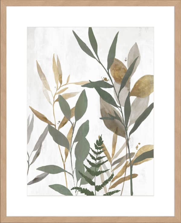 Botanical Blue Leaves I - 10cm Mount Board - Image 2