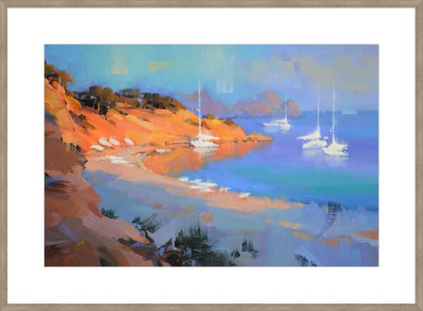 Evening Boats - 10cm Mount Board